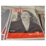 (40+) 1930s, 1940s and 1950s Issues of LIFE Magazine - All are in Plastic Sleeves