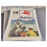 (125+) Vintage Magazine Ads from the 1930s to 1960s - All are Cardboard Backed and Plastic Sleeved - Topics are Gas & Oil, Tires, Automobiles, Transportation, Appliances and Beverages