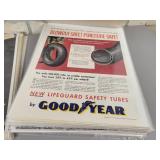 (125+) Vintage Magazine Ads from the 1930s to 1960s - All are Cardboard Backed and Plastic Sleeved - Topics are Gas & Oil, Tires, Automobiles, Transportation, Appliances and Beverages