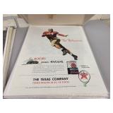 (125+) Vintage Magazine Ads from the 1930s to 1960s - All are Cardboard Backed and Plastic Sleeved - Topics are Gas & Oil, Tires, Automobiles, Transportation, Appliances and Beverages