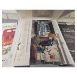 (125+) Vintage Magazine Ads from the 1930s to 1960s - All are Cardboard Backed and Plastic Sleeved - Topics are Gas & Oil, Tires, Automobiles, Transportation, Appliances and Beverages