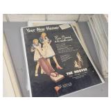 (125+) Vintage Magazine Ads from the 1930s to 1960s - All are Cardboard Backed and Plastic Sleeved - Topics are Gas & Oil, Tires, Automobiles, Transportation, Appliances and Beverages