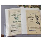 Original 1930s Coca Cola "Uncle Remus and the Happy Animals" Litho Cutouts (Uncut - Approx. 15" x 10"), Original Davey Crocket Child Vinyl Vest, Vintage Sports Ephemera and More