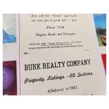 Vintage Uncut Salesman Sample Sheet of Pin-up Girl Ink Blotters - Overall Approx. 13" x 21.5"