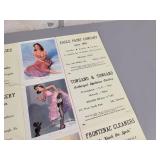Vintage Uncut Salesman Sample Sheet of Pin-up Girl Ink Blotters - Overall Approx. 13" x 21.5"