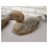 (4) Vintage Carved Wood Duck Decoys