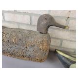 (3) Vintage Carved Wood / Cork Duck Decoys