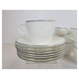 Set of Wedgwood Bone China - Doric Pattern with Classic Platinum Band - NO SHIPPING