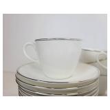 Set of Wedgwood Bone China - Doric Pattern with Classic Platinum Band - NO SHIPPING