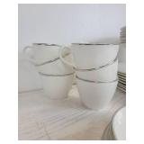 Set of Wedgwood Bone China - Doric Pattern with Classic Platinum Band - NO SHIPPING