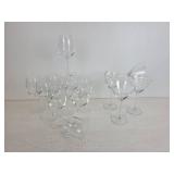 Lot of (10) Beautiful Stemmed Crystal Wine Glasses and (4) Stunning Martini Glasses - NO SHIPPING
