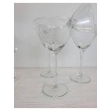 Lot of (10) Beautiful Stemmed Crystal Wine Glasses and (4) Stunning Martini Glasses - NO SHIPPING