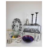Casanova Glass Studio Original Blown Art Glass Bowl, Crown Sterling Silver Glass Coasters, Wine Bottle Chiller, and More - NO SHIPPING