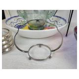 Casanova Glass Studio Original Blown Art Glass Bowl, Crown Sterling Silver Glass Coasters, Wine Bottle Chiller, and More - NO SHIPPING
