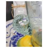 Casanova Glass Studio Original Blown Art Glass Bowl, Crown Sterling Silver Glass Coasters, Wine Bottle Chiller, and More - NO SHIPPING