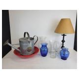 Lot of Home Décor - Lamp, Large Ceramic Bowl, Glass Vases, and More! NO SHIPPING