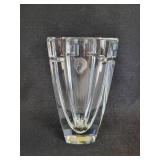 Waterford Metra Crystal Clear Vase Signed by Designer Jim O