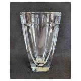 Waterford Metra Crystal Clear Vase Signed by Designer Jim O