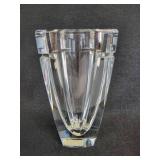 Waterford Metra Crystal Clear Vase Signed by Designer Jim O