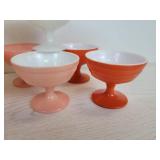 Lot of (12) Vintage Hazel Atlas Moderntone Platonite Sherbet/Champagne/Dessert Coupes