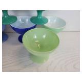 Lot of (10) Vintage Hazel Atlas Moderntone Platonite Sherbet/Champagne/Dessert Coupes