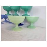 Lot of (10) Vintage Hazel Atlas Moderntone Platonite Sherbet/Champagne/Dessert Coupes