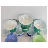 Lot of (10) Vintage Hazel Atlas Moderntone Platonite Sherbet/Champagne/Dessert Coupes