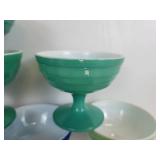 Lot of (10) Vintage Hazel Atlas Moderntone Platonite Sherbet/Champagne/Dessert Coupes