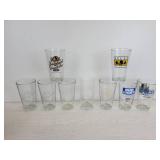 Lot of (9) Beer Glasses - NO SHIPPING