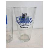 Lot of (9) Beer Glasses - NO SHIPPING