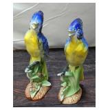Pair Of Japanese Ceramic Bird Figurines