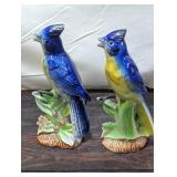 Pair Of Japanese Ceramic Bird Figurines