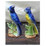 Pair Of Japanese Ceramic Bird Figurines