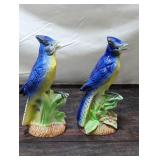 Pair Of Japanese Ceramic Bird Figurines