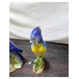 Pair Of Japanese Ceramic Bird Figurines