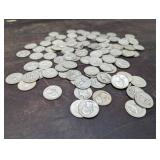 One Hundred Pre-1964 90% Silver Quarters