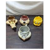 Four Looney Tunes Mugs