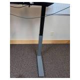 Sit Stand Height-Adjustable Electric Office Desk with Dual Monitor Arms
