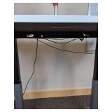 Sit Stand Height-Adjustable Electric Office Desk with Dual Monitor Arms