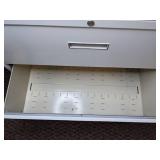 White Computer Desk/Work Station with 2-Drawer File Cabinet