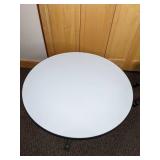 30 in. Round Table and Black Rolling Office Chair