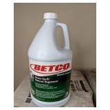 Case of (25) Mal Impact ProMax M1012-4X White Disposable Microporous Zipper Front Long Sleeve Size 4XL Coveralls and Case of (4) 1 Gal. Betco Green Earth Natural Degreaser