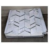 (11) Urban Butterflies Inner Dawn Mirror and Stone Tiles, 17in. x 14 in.