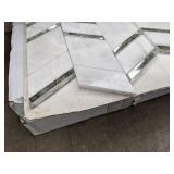 (11) Urban Butterflies Inner Dawn Mirror and Stone Tiles, 17in. x 14 in.