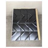 (18) Emser Tile Kumito Black Ceramic Mosaic Tile Sheets, 11.732 in. x 15.669 in.