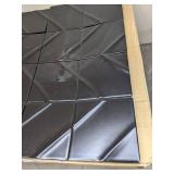 (18) Emser Tile Kumito Black Ceramic Mosaic Tile Sheets, 11.732 in. x 15.669 in.