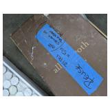 Assortment of (2) Fired Earth Glass Works Glass Shelves and (38) Allen + Roth, Ceremonial Festive Whites Mosaic, Premium Mosaics and Other Tiles