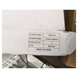 Assortment of (2) Fired Earth Glass Works Glass Shelves and (38) Allen + Roth, Ceremonial Festive Whites Mosaic, Premium Mosaics and Other Tiles