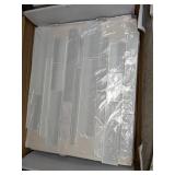 Assortment of (2) Fired Earth Glass Works Glass Shelves and (38) Allen + Roth, Ceremonial Festive Whites Mosaic, Premium Mosaics and Other Tiles