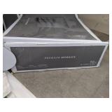 Assortment of (2) Fired Earth Glass Works Glass Shelves and (38) Allen + Roth, Ceremonial Festive Whites Mosaic, Premium Mosaics and Other Tiles